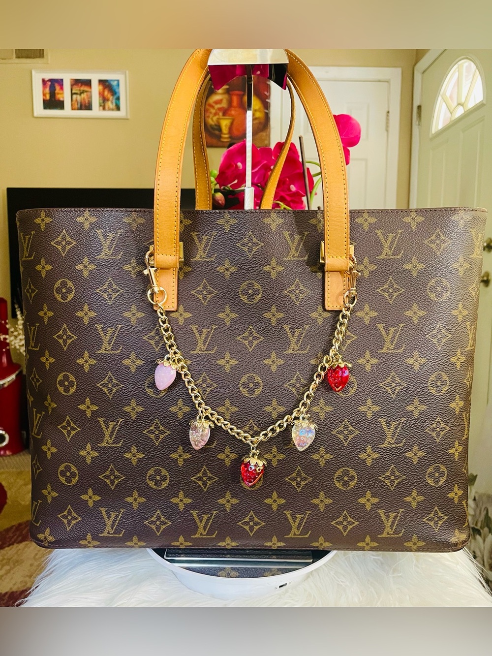 Louis Vuitton Luco Shoulder Tote Bag Monogram Leather